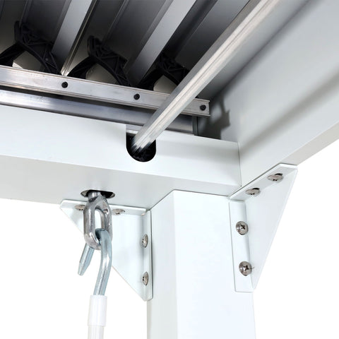 Alu-Pergola mit Lamellendach Terrassenüberdachung 3x3,7m Weiß