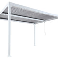 Alu-Pergola mit Lamellendach Terrassenüberdachung 3x3,7m Weiß
