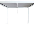 Alu-Pergola mit Lamellendach Terrassenüberdachung 3x3,7m Weiß