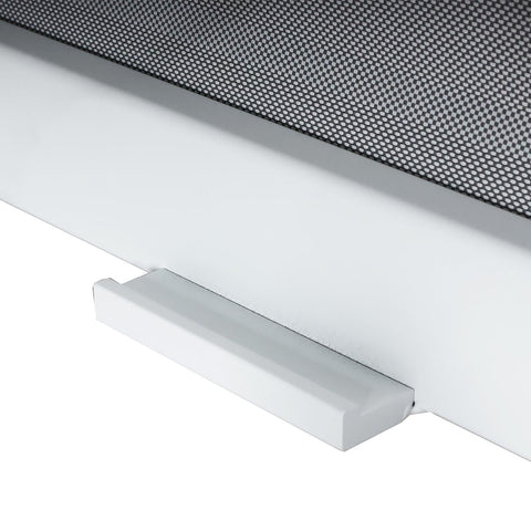 Alu-Pergola 3x3,7m in Weiß mit verstellbarem Lamellendach und 2 Seitenwänden