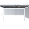 Alu-Pergola 3x3,7m in Weiß mit verstellbarem Lamellendach und 2 Seitenwänden
