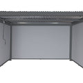 Alu-Pergola 3x3,7m mit Lamellendach und 3 Seitenwänden - Anthrazit