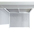 Aluminium Pergola 3x3,7m mit Lamellendach und 3 Seitenwänden - Weiß