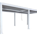 Alu-Pergola 3x6m Weiß - Modernes Lamellendach & 11cm Gestell - Gartenpavillon Sturmfest