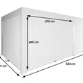 Aluminium Pergola C92 3x6m Anthrazit mit 6 Seitenwänden Lamellendach Pavillon