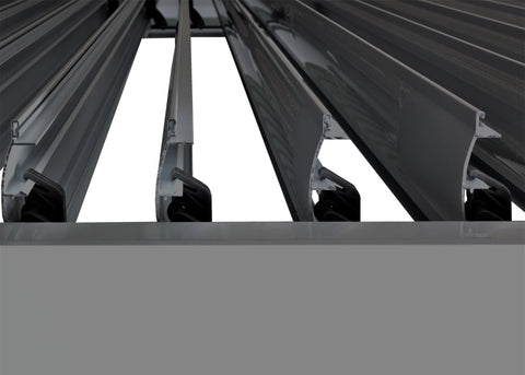 Aluminium Pergola C92 3x4m Anthrazit - Lamellendach Pavillon mit Regenrinne & Kurbelantrieb