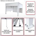 Aluminium Pergola 3x3m Anthrazit mit Seitenwänden - Lamellendach Pavillon sturmfest