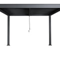 Aluminium Pergola 3x3m Anthrazit Lamellendach Pavillon Wasserdicht 100km/h Windfest