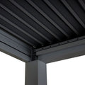 Aluminium Pergola 3x4m Anthrazit Lamellendach Pavillon Wasserdicht Sturmfest 100 km/h