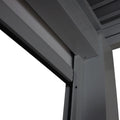 Aluminium Pergola C92 3x6m Anthrazit mit 6 Seitenwänden Lamellendach Pavillon
