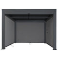 Aluminium Pergola 3x3m Anthrazit mit Seitenwänden - Lamellendach Pavillon sturmfest