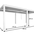 Aluminium Pergola 3x6m Anthrazit Lamellendach Wasserdicht Gartenpavillon Terrassenüberdachung