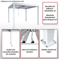 Aluminium Pergola 3x3m Anthrazit Lamellendach Pavillon Wasserdicht 100km/h Windfest