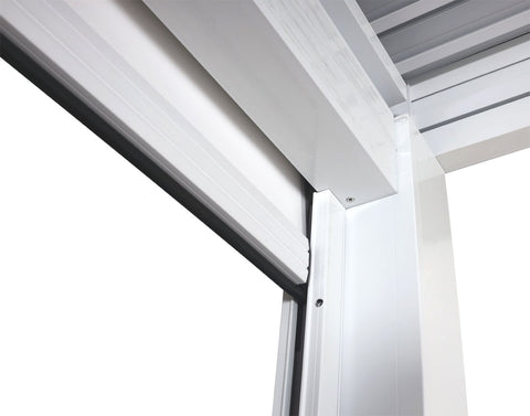 Premium Aluminium Pergola 3x3m Weiß mit Lamellendach & 4 Seitenwänden | Wasserdicht & Sturmfest