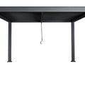 Aluminium Pergola 3x4m Anthrazit Lamellendach Pavillon Wasserdicht Sturmfest 100 km/h
