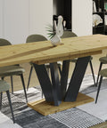 Ausziehbarer Esstisch "Alex" 130-210cm (Eiche Artisan) von Endo-Möbel bei coso-home