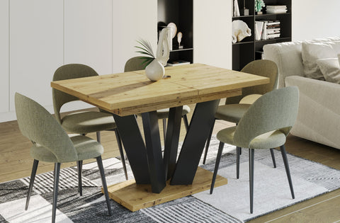 Ausziehbarer Esstisch "Alex" 130-210cm (Eiche Artisan) von Endo-Möbel bei coso-home