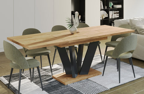 Ausziehbarer Esstisch "Alex" 130-210cm (Eiche Craft Gold) von Endo-Möbel bei coso-home