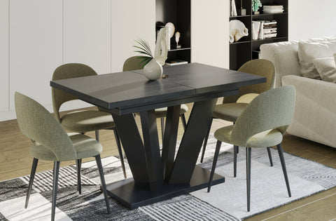 Ausziehbarer Esstisch "Alex" 130-210cm (Beton Dunkel) von Endo-Möbel bei coso-home