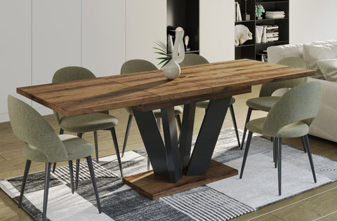 Ausziehbarer Esstisch "Alex" 130-210cm (Eiche Monastery) von Endo-Möbel bei coso-home