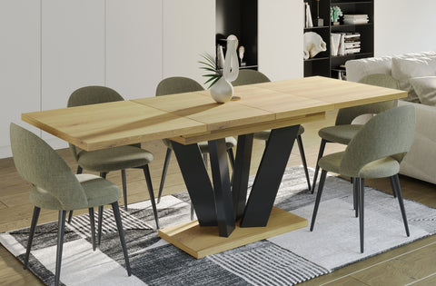 Ausziehbarer Esstisch "Alex" 130-210cm (Eiche Natur) von Endo-Möbel bei coso-home