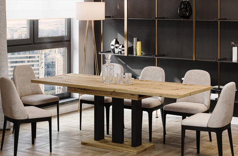 Ausziehbarer Esstisch "Appia" 130-210cm (Eiche Artisan) von Endo-Möbel bei coso-home