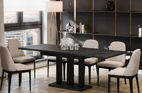 Ausziehbarer Esstisch "Appia" 130-210cm (Beton Dunkel) von Endo-Möbel bei coso-home