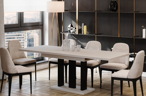 Ausziehbarer Esstisch "Appia" 130-210cm (Kaschmir Beige) von Endo-Möbel bei coso-home