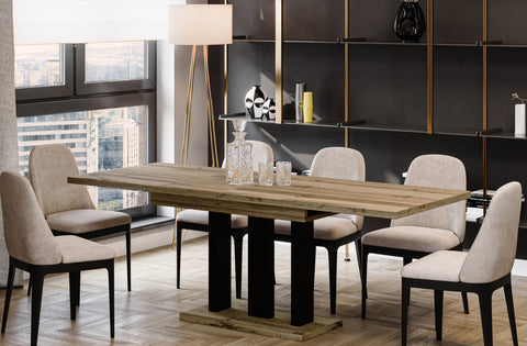 Ausziehbarer Esstisch "Appia" 130-210cm (Eiche Wotan) von Endo-Möbel bei coso-home