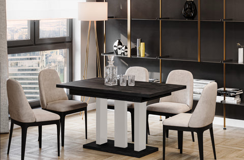 Ausziehbarer Esstisch "Appia Kaschmir" 130-210cm (Beton Dunkel) von Endo-Möbel bei coso-home