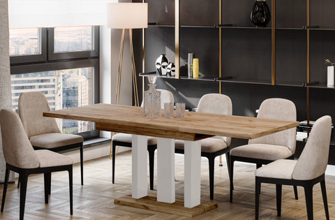 Ausziehbarer Esstisch "Appia Kaschmir" 130-210cm (Eiche Craft Gold) von Endo-Möbel bei coso-home