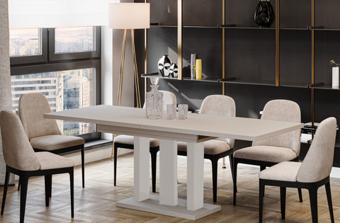 Ausziehbarer Esstisch "Appia Kaschmir" 130-210cm (Kaschmir Beige) von Endo-Möbel bei coso-home