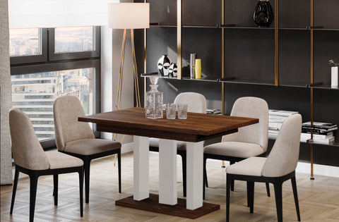 Ausziehbarer Esstisch "Appia Kaschmir" 130-210cm (Eiche Stirling) von Endo-Möbel bei coso-home