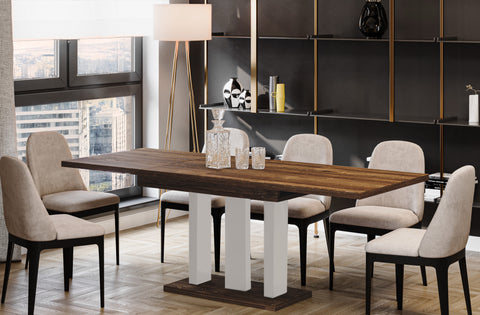 Ausziehbarer Esstisch "Appia Kaschmir" 130-210cm (Eiche Stirling) von Endo-Möbel bei coso-home