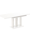 Ausziehbarer Esstisch "Appia Kaschmir" 130-210cm(Weiß Hochglanz) von Endo-Möbel bei coso-home
