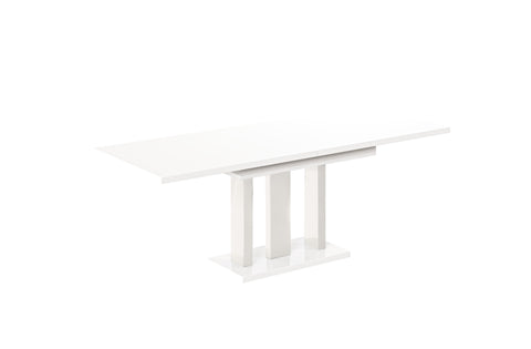 Ausziehbarer Esstisch "Appia Kaschmir" 130-210cm(Weiß Hochglanz) von Endo-Möbel bei coso-home