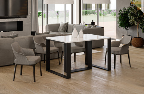 Ausziehbarer Esstisch Borys (Weiß Hochglanz) von Endo-Möbel bei coso-home