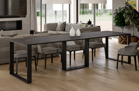 Ausziehbarer Esstisch Borys (Beton Dunkel) von Endo-Möbel bei coso-home