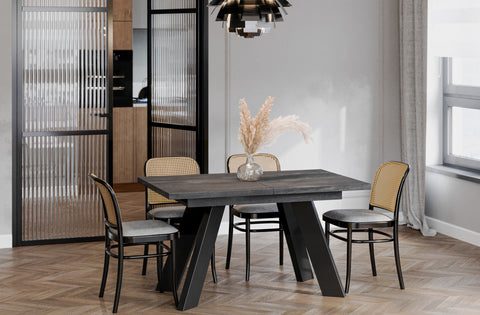 Ausziehbarer Esstisch "Como" 130-210cm (Beton Dunkel) von Endo-Möbel bei coso-home