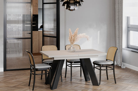 Ausziehbarer Esstisch "Como" 130-210cm (Kaschmir Beige) von Endo-Möbel bei coso-home