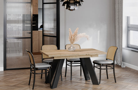 Ausziehbarer Esstisch "Como" 130-210cm (Eiche Wotan) von Endo-Möbel bei coso-home