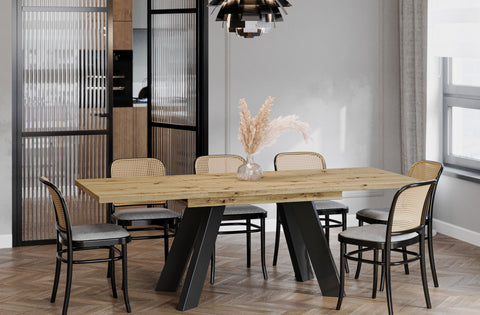 Ausziehbarer Esstisch "Como" 130-210cm (Eiche Artisan) von Endo-Möbel bei coso-home