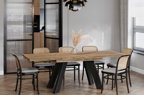 Ausziehbarer Esstisch "Como" 130-210cm (Eiche Craft Gold) von Endo-Möbel bei coso-home