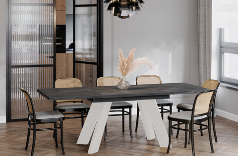 Ausziehbarer Esstisch "Como Kaschmir" 130-210cm (Beton Dunkel) von Endo-Möbel bei coso-home