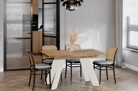 Ausziehbarer Esstisch "Como Kaschmir" 130-210cm (Eiche Craft Gold) von Endo-Möbel bei coso-home