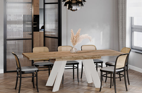 Ausziehbarer Esstisch "Como Kaschmir" 130-210cm (Eiche Craft Gold) von Endo-Möbel bei coso-home