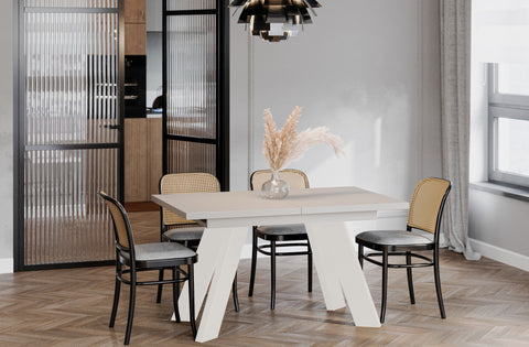 Ausziehbarer Esstisch "Como Kaschmir" 130-210cm (Kaschmir Beige) von Endo-Möbel bei coso-home