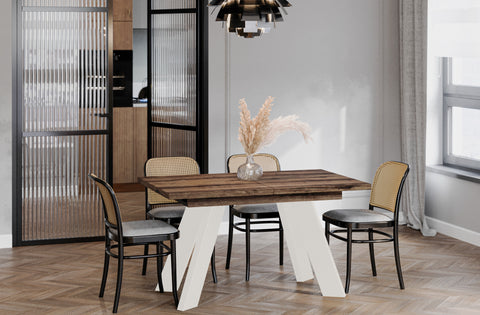 Ausziehbarer Esstisch "Como Kaschmir" 130-210cm (Eiche Monastery) von Endo-Möbel bei coso-home