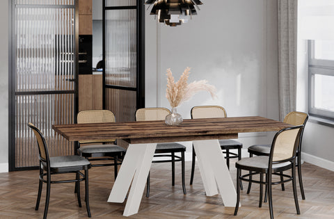 Ausziehbarer Esstisch "Como Kaschmir" 130-210cm (Eiche Monastery) von Endo-Möbel bei coso-home