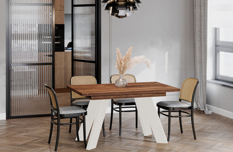 Ausziehbarer Esstisch "Como Kaschmir" 130-210cm (Eiche Stirling) von Endo-Möbel bei coso-home